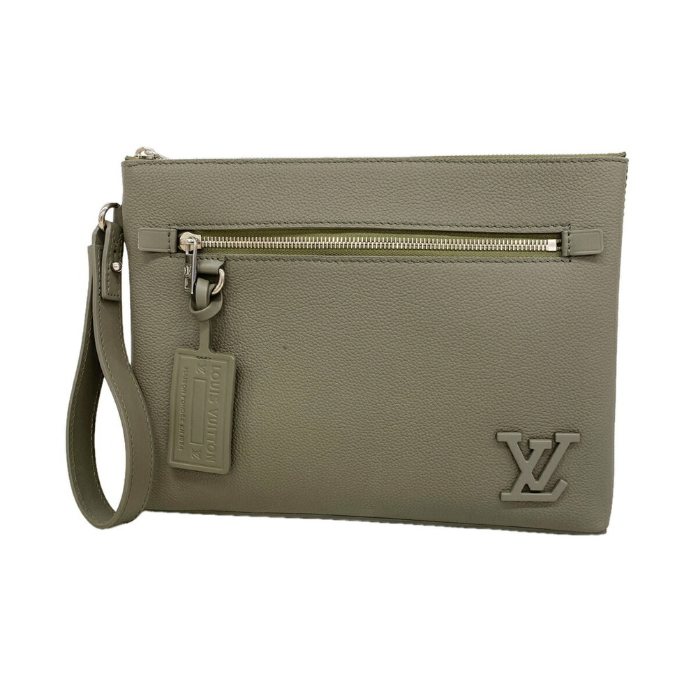 Louis Vuitton LV Aerogram Takeoff Bag/Pouch M81735 Khaki Men's Clutch Bag